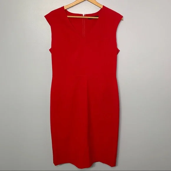 Ellen Tracy Dresses | Red Ellen Tracy Sleeveless Sheath Dress | Color: Red | Size: 10 | Pm-81037154'S Closet